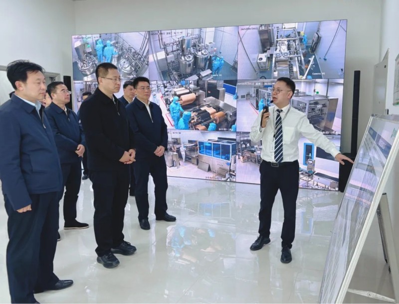 省委常委、岳陽市委書記謝衛江一行赴派格蘭藥業參觀調研